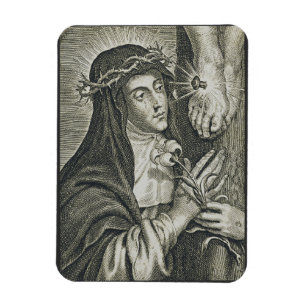 Heilige Katharina von Siena Kreuzigung Art Noir Gl Magnet
