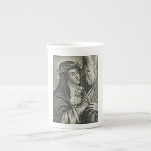 Heilige Katharina von Siena Kreuzigung Art Noir Gl Porzellantasse