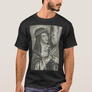 Heilige Katharina von Siena Kreuzigung Art Noir Gl T-Shirt