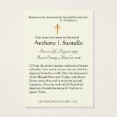 Heilige katholische Beerdigungskarte - (Rückseite)