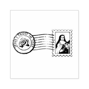 Heilige katholische Heilige Jesus Ich vertraue auf Gummistempel