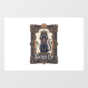 Heilige Katze Katze Altes Ägypten Vintage Vektor A Fensteraufkleber