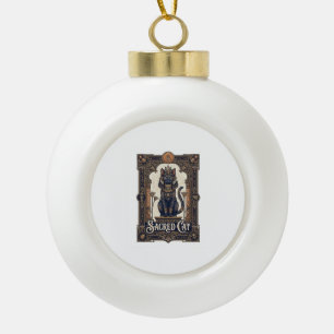 Heilige Katze Katze Altes Ägypten Vintage Vektor A Keramik Kugel-Ornament
