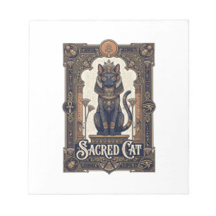 Heilige Katze Katze Altes Ägypten Vintage Vektor A Notizblock
