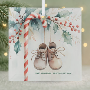 Heilige Keepake Schwangerschaft Ankündigung Ornament Aus Glas