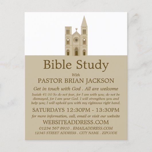 Heilige Kirche, Christliche Bibelklasse Werbespot  Flyer (Vorne)