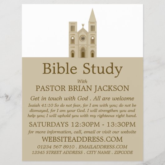 Heilige Kirche, Christliche Bibelklasse Werbespot  Flyer (Vorne)