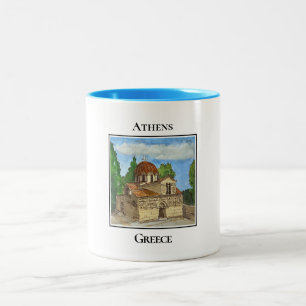 Heilige Kirche der Jungfrau Mary Gorgoepikoos Zweifarbige Tasse