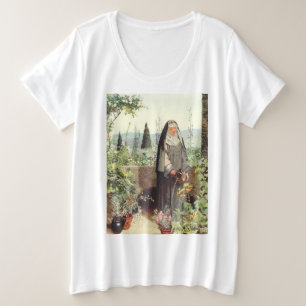 Heilige Klara von Assisi: Patronin des Fernsehens Große Größe T-Shirt