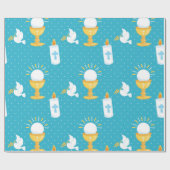 Heilige Kommunion Christening Geschenkpapier (Flach)