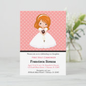 Heilige Kommunion Einladung (Stehend Vorderseite)