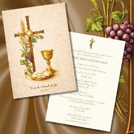 Heilige Kommunion Eucharistie Kelch Einladung