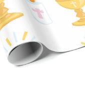 heilige Kommunion Geschenkpapier (Rolleneckpunkt)
