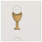 Heilige Kommuniongoldener Chalice und Wirts-Gewebe Stoff (Nahaufnahme)