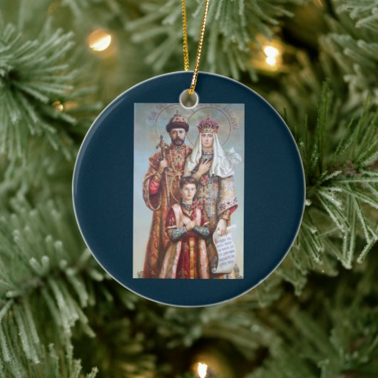 Heilige königliche Märtyrer Nicholas II. Orthodoxe Keramik Ornament (Baum)