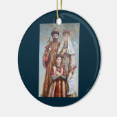 Heilige königliche Märtyrer Nicholas II. Orthodoxe Keramik Ornament (Links)