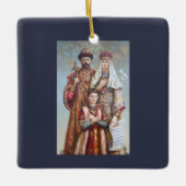 Heilige königliche Märtyrer Nicholas II. Orthodoxe Keramikornament (Vorderseite)