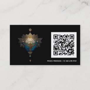 HEILIGE KONVERGENZ   ALCHEMISCHES LOTUS-SYMBOL VISITENKARTE