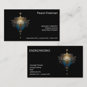 HEILIGE KONVERGENZ   ALCHEMISCHES LOTUS-SYMBOL VISITENKARTE