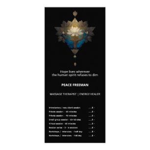 HEILIGE KONVERGENZ   ALCHEMISCHES LOTUS-SYMBOL WERBEKARTE