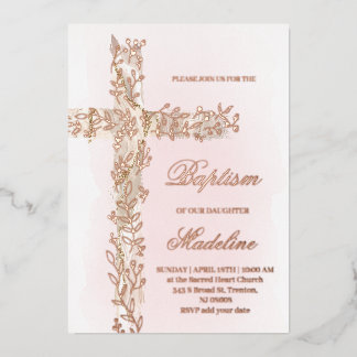 Heilige Kreuztaufe Folieneinladung