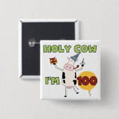 Heilige Kuh-100. Geburtstags-T-Shirts und Button (Vorne & Hinten)