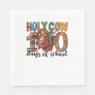 Heilige Kuh 100 Tage der Schule 100. Tag intellige Serviette