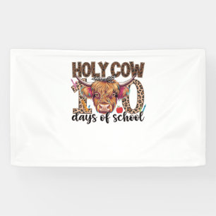 Heilige Kuh 100 Tage der Schule 100. Tag Schulunte Banner