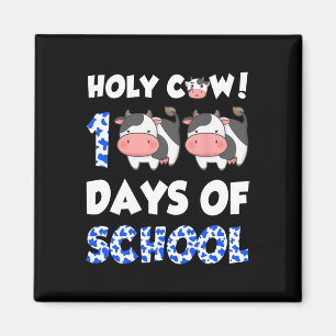 Heilige Kuh 100 Tage der Schule glücklich 100. Tag Magnet