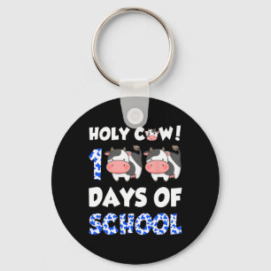 Heilige Kuh 100 Tage der Schule glücklich 100. Tag Schlüsselanhänger