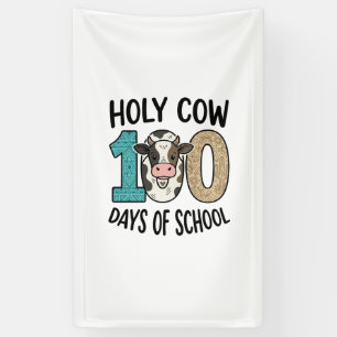 Heilige Kuh 100 Tage Schule Vintage Kuh Shirt Desi Banner