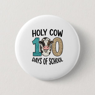 Heilige Kuh 100 Tage Schule Vintage Kuh Shirt Desi Button