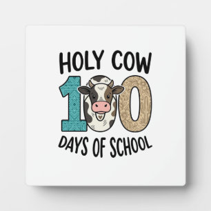 Heilige Kuh 100 Tage Schule Vintage Kuh Shirt Desi Fotoplatte