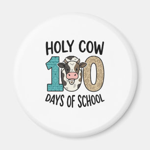 Heilige Kuh 100 Tage Schule Vintage Kuh Shirt Desi Magnet
