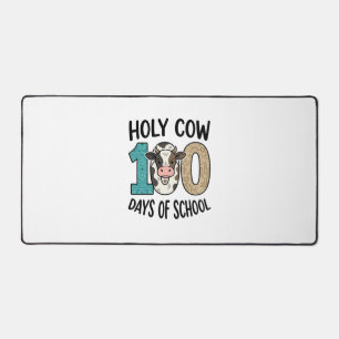 Heilige Kuh 100 Tage Schule Vintage Kuh Shirt Desi Schreibtischunterlage