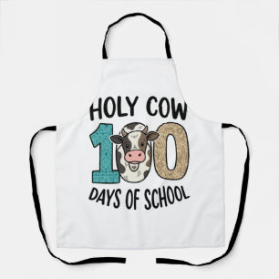 Heilige Kuh 100 Tage Schule Vintage Kuh Shirt Desi Schürze