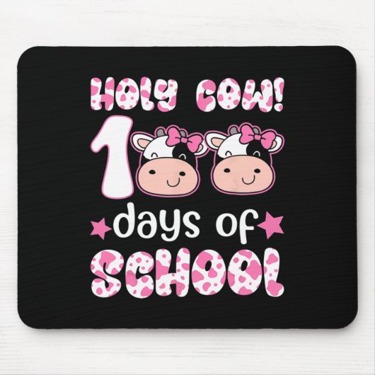 Heilige Kuh 100 Tage Schullehrer Schüler Junge Mousepad (Vorne)