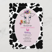 Heilige Kuh 1. Geburtstag Einladung (Vorne/Hinten)