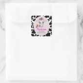 Heilige Kuh 1. Geburtstag Vielen Dank Quadratischer Aufkleber (Tasche)