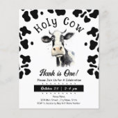 Heilige Kuh 1. Geburtstag Wasserfarbe (Vorderseite)