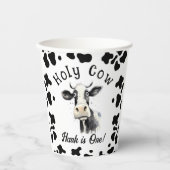 Heilige Kuh 1. Geburtstag Wasserfarbe Pappbecher (Vorderseite)