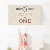 Heilige Kuh 1. Geburtstagsfarm Party Banner (Insitu)