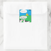 Heilige Kuh 2017 Zazzle Quadratischer Aufkleber (Tasche)