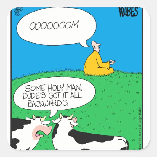 Heilige Kuh 2017 Zazzle Quadratischer Aufkleber (Vorderseite)