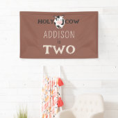 Heilige Kuh 2. Geburtstagsfarm Party Banner (Insitu)