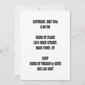 Heilige Kuh 60. Geburtstag Funny Cartoon Einladung (Rückseite)