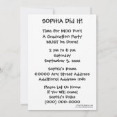 Heilige Kuh - Abschluss-Party Einladung (Rückseite)