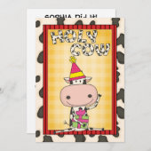 Heilige Kuh - Abschluss-Party Einladung (Vorne/Hinten)