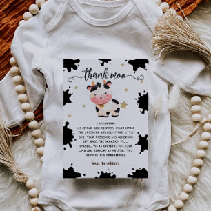 Heilige Kuh Aquarell-Baby-Party Rustikal Dankeskarte