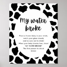 Heilige Kuh Baby Dusche Mein Wasser Broke Spiel Sc